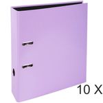Exacompta Aquarel Prem'Touch - 10 Classeurs à levier - Dos 80 mm - A4 - mauve