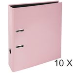 Exacompta Aquarel Prem'Touch - 10 Classeurs à levier - Dos 80 mm - A4 - rose