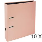 Exacompta Aquarel Prem'Touch - 10 Classeurs à levier - Dos 80 mm - A4 - corail