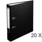 Exacompta - 20 Classeurs à levier - Dos 50 mm - A4 - noir