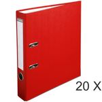 Exacompta - 20 Classeurs à levier - Dos 50 mm - A4 - rouge
