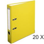 Exacompta - 20 Classeurs à levier - Dos 50 mm - A4 - jaune