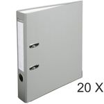 Exacompta - 20 Classeurs à levier - Dos 50 mm - A4 - gris