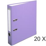 Exacompta - 20 Classeurs à levier - Dos 50 mm - A4 - lilas