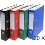 Exacompta - 20 Classeurs à levier - Dos 80 mm - A4 - disponible dans différentes couleurs
