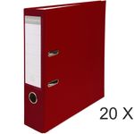 Exacompta - 20 Classeurs à levier - Dos 80 mm - A4 - bordeaux