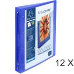 Exacompta Kreacover - 12 Classeurs à anneaux personnalisable - Dos 40 mm - A4 Maxi - bleu