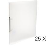 Exacompta Chromaline - 25 Classeurs 2 anneaux - Dos 20 mm - A4 - incolore
