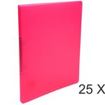 Exacompta Chromaline - 25 Classeurs 2 anneaux - Dos 20 mm - A4 - rouge