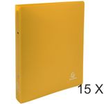 Exacompta Opak - 15 Classeurs 2 anneaux - Dos 40 mm - A4 Maxi - jaune