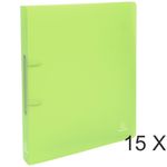 Exacompta Chromaline - 15 Classeurs 2 anneaux - Dos 40 mm - A4 Maxi - vert