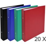 Exacompta - 20 Classeurs 2 anneaux - Dos 40 mm - A5 - disponible dans différentes couleurs