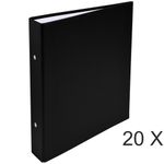 Exacompta - 20 Classeurs 2 anneaux - Dos 40 mm - A5 - noir
