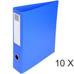 Exacompta - 10 Classeurs à anneaux - Dos 70 mm - A4 Maxi - bleu