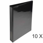 Exacompta Kreacover - 10 Classeurs 2 anneaux personnalisable - Dos 47 mm - A4 Maxi - noir - 3 poches extérieures