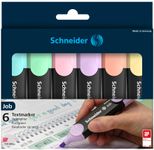 Schneider Job Pastel - Pack de 6 surligneurs - couleurs assorties