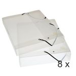 Exacompta Crystal - 8 Boîtes de classement - dos 25 mm - cristal - polypro