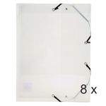 Exacompta Crystal - 8 Boîtes de classement - dos 60 mm - cristal - polypro