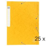 Exacompta - 25 Boîtes de classement en carte lustrée - dos 25 mm - jaune (livrées à plat)