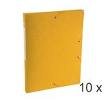 Exacompta Exabox - 10 Boîtes de classement en carte lustrée - dos 25 mm - jaune