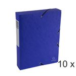 Exacompta Exabox - 10 Boîtes de classement en carte lustrée - dos 60 mm - couleurs assorties