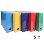 Exacompta Iderama - 5 Boîtes de transfert - dos 90 mm - couleurs assorties