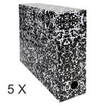 Exacompta Annonay - 5 Boîtes de transfert - dos 90 mm - toile blanc