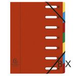 Exacompta Harmonika - 8 Trieurs à fenêtres 7 positions - rouge