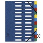 Exacompta Harmonika - 4 Trieurs à fenêtres 24 positions - bleu