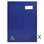 Exacompta - 5 Parapheurs direction 18 compartiments - bleu