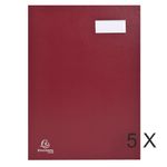 Exacompta - 5 Parapheurs direction 24 compartiments - bordeaux