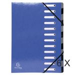 Exacompta Harmonika Iderama - 6 Trieurs 12 positions - bleu foncé