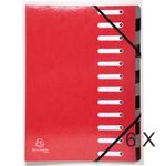 Exacompta Harmonika Iderama - 6 Trieurs 12 positions - rouge