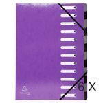 Exacompta Harmonika Iderama - 6 Trieurs 12 positions - violet