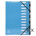 Exacompta Harmonika Iderama - 6 Trieurs 12 positions - bleu clair