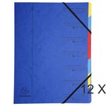 Exacompta - 12 Trieurs 7 positions - bleu
