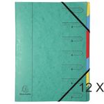 Exacompta - 12 Trieurs 7 positions - vert