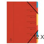 Exacompta - 12 Trieurs 7 positions - rouge