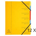 Exacompta - 12 Trieurs 7 positions - jaune