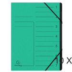 Exacompta - 10 Trieurs 7 positions - vert