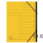 Exacompta - 10 Trieurs 7 positions - jaune