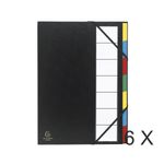 Exacompta Ordonator - 6 Trieurs 7 positions - noir