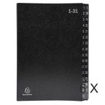 Exacompta Ordonator - 6 Trieurs numérique 32 positions - noir