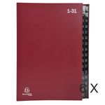 Exacompta Ordonator - 6 Trieurs numérique 32 positions - rouge