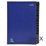 Exacompta Ordonator - 6 Trieurs numérique 32 positions - bleu