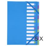 Exacompta Campus Neon - 5 Trieurs 12 positions - bleu