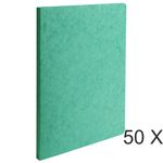 Exacompta - 50 Chemises à dos rainé - 400 gr - vert