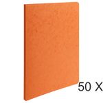 Exacompta - 50 Chemises à dos rainé - 400 gr - orange