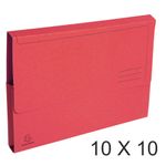 Exacompta Forever - 10 Paquets de 10 Chemises poche - 290 gr - rouge