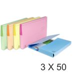 Exacompta Super 210 - 3 Paquets de 50 Chemises poche à soufflet - couleurs assorties